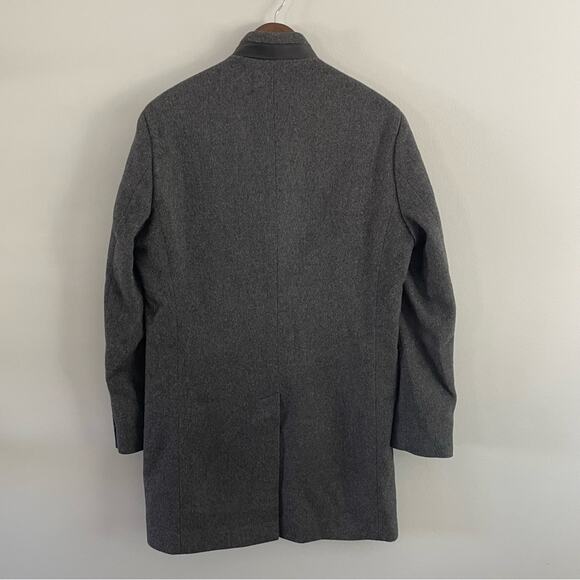 The Kooples Men’s Grey Pienza Coat Overcoat Pea Coat Buttons Mid-Length Business - Picture 12 of 13